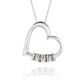Collier cœur avec perles personnalisées gravées