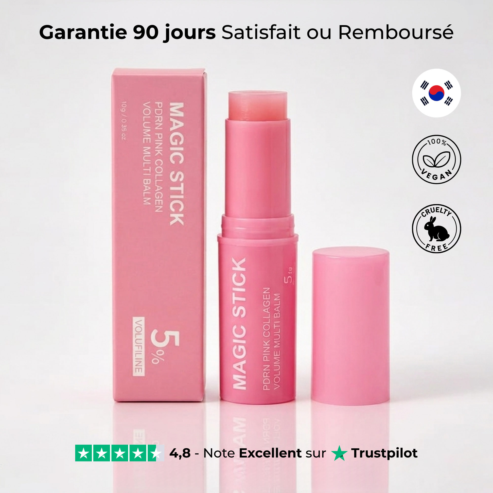 Stick liftant au collagène rose et PDRN