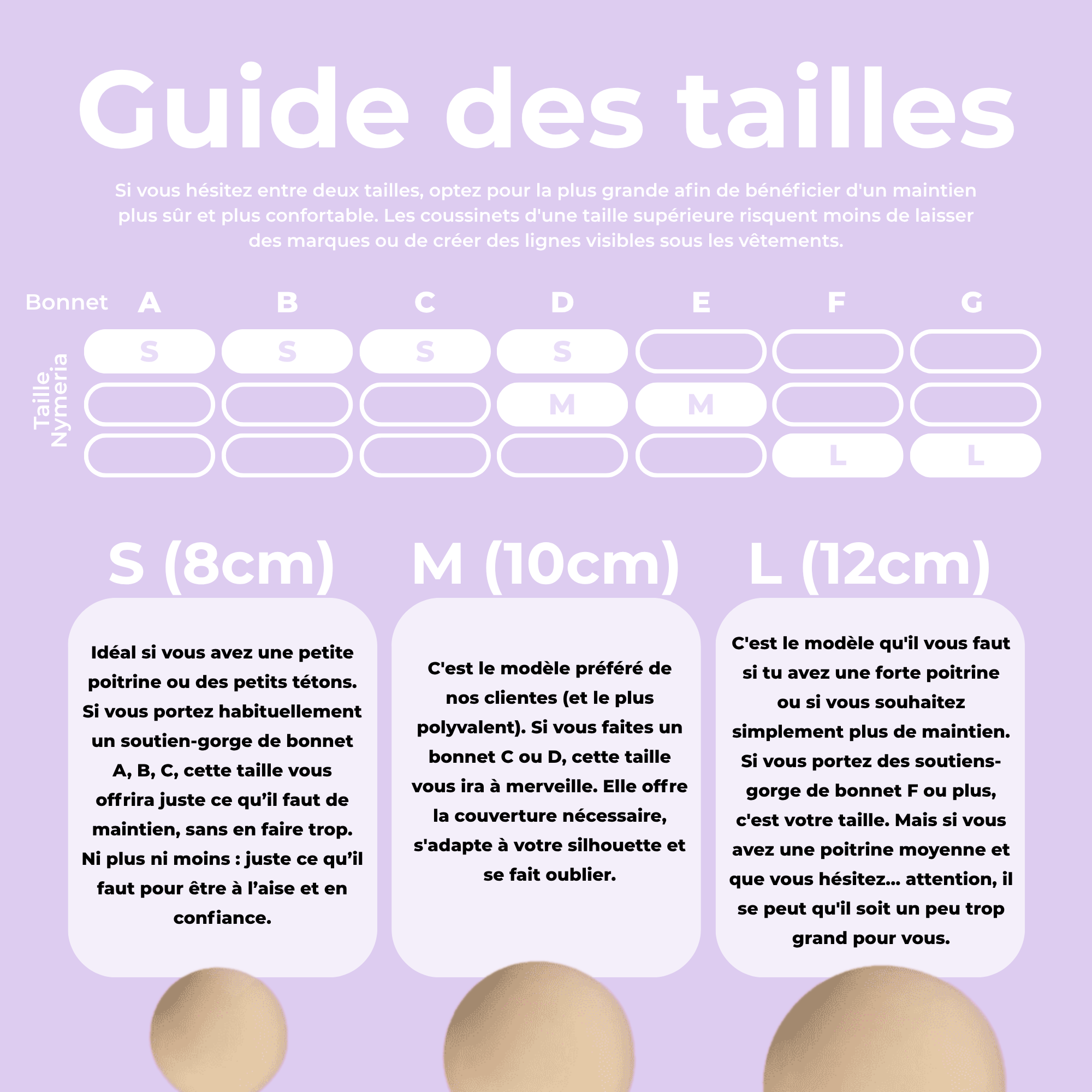 Cache-tétons ronds sans adhésif
