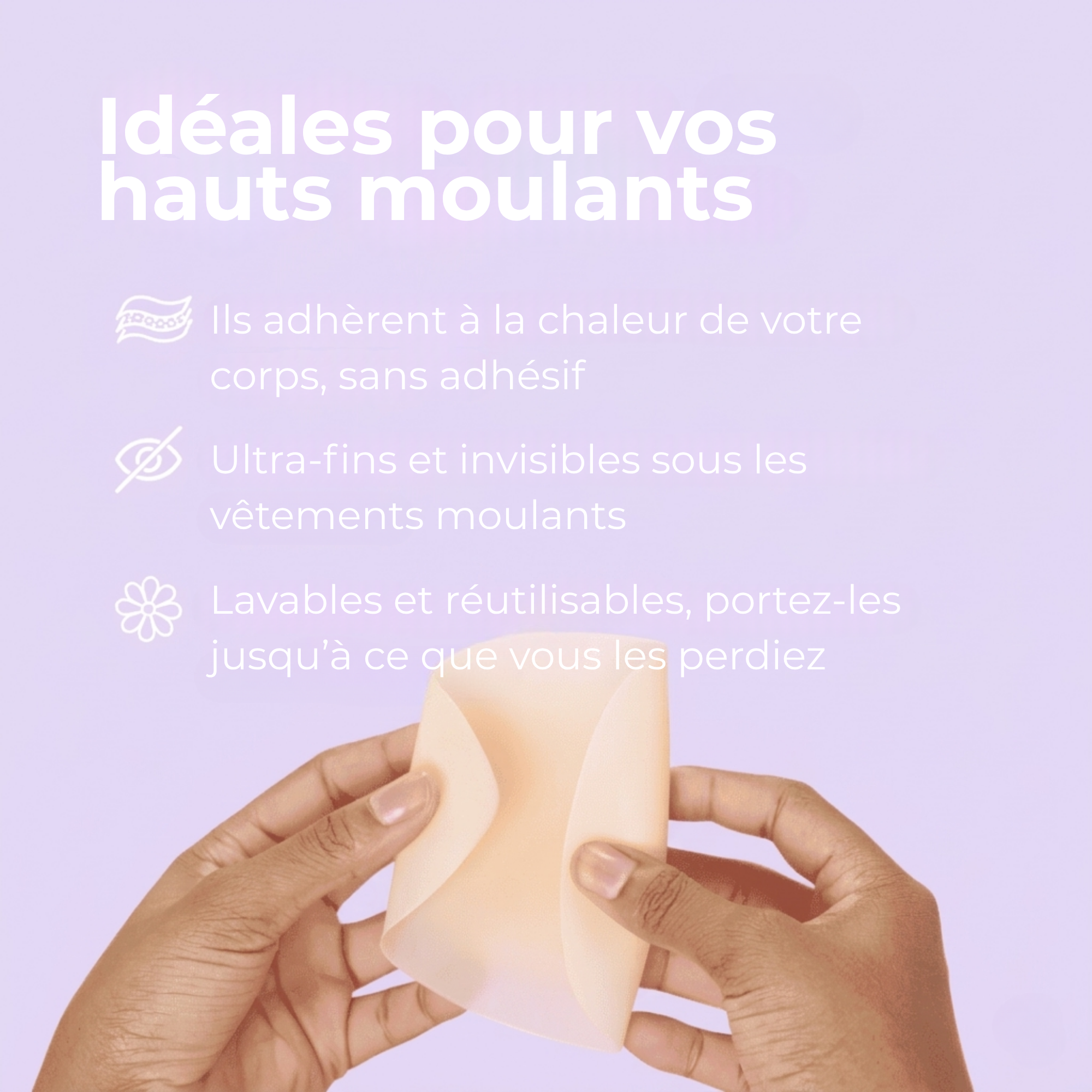 Cache-tétons ronds sans adhésif