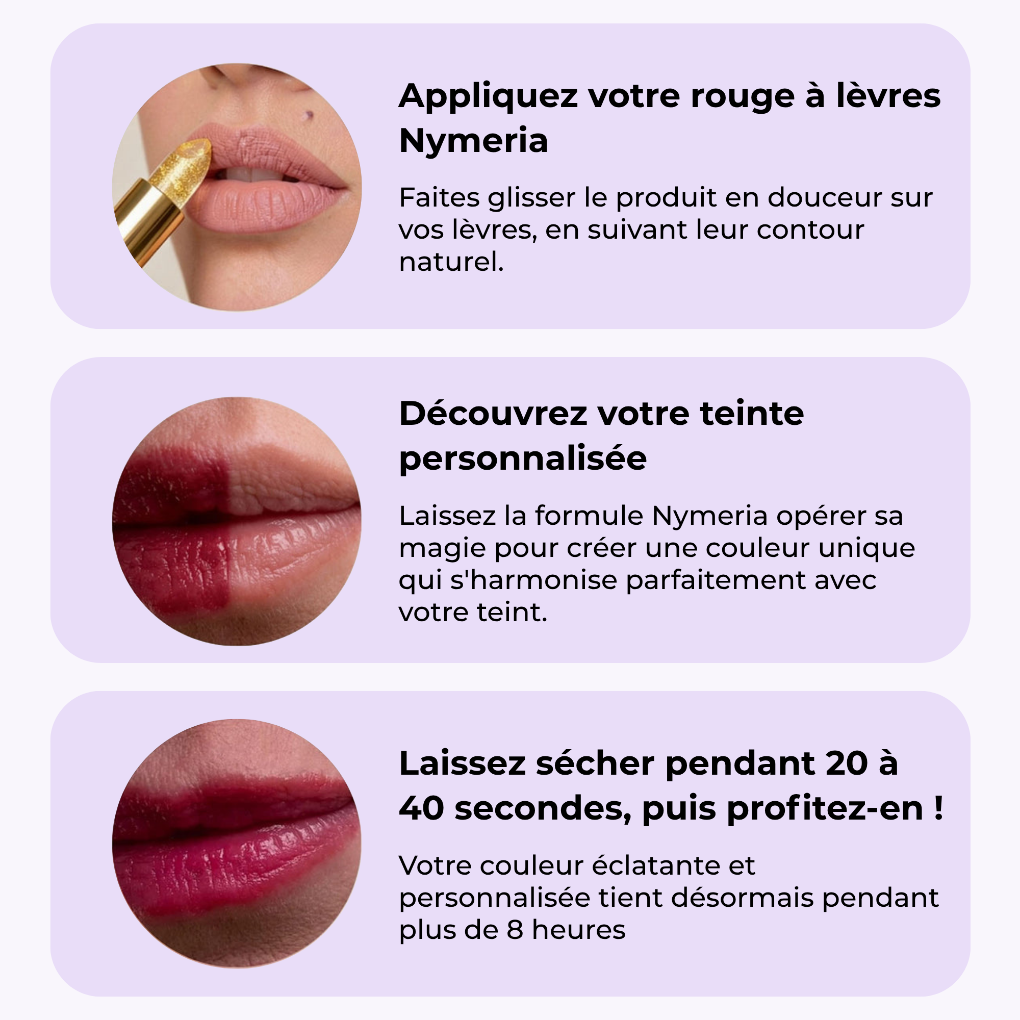 NYMERIA TRUETONE - ROUGE À LÈVRES À PH ADAPTATIF
