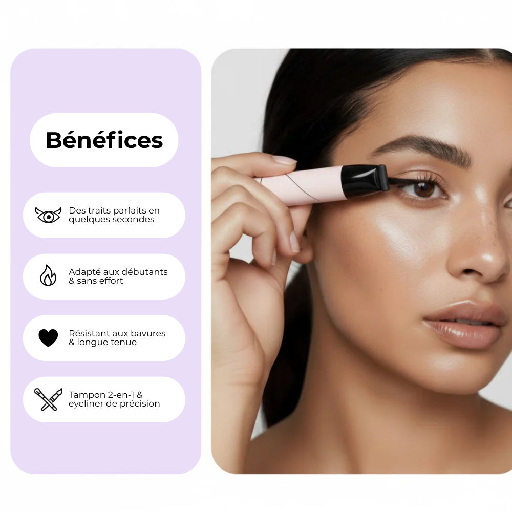Tampon eyeliner rotatif à double pointe