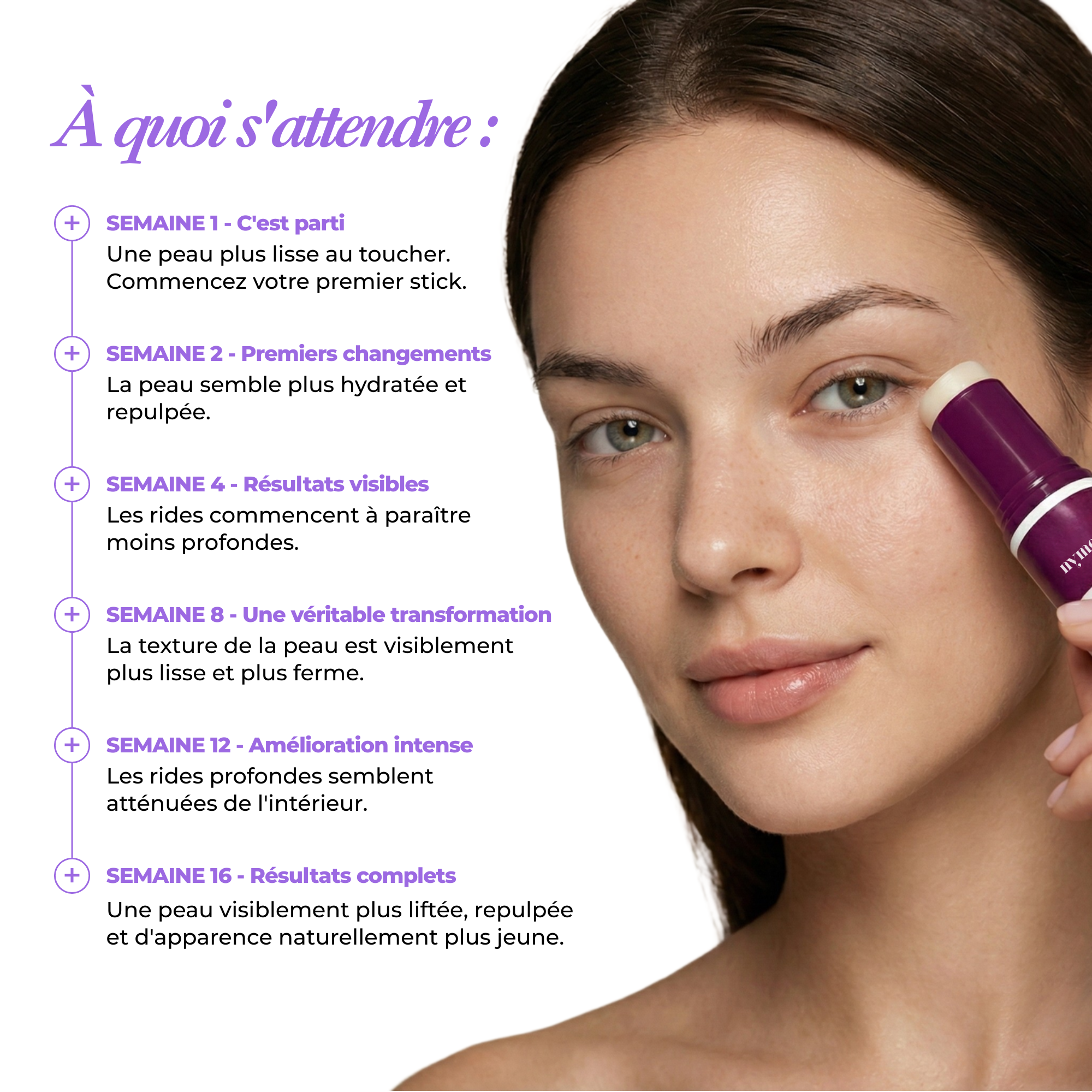 Stick anti-âge au calcium et au collagène