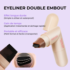 Tampon eyeliner rotatif à double pointe